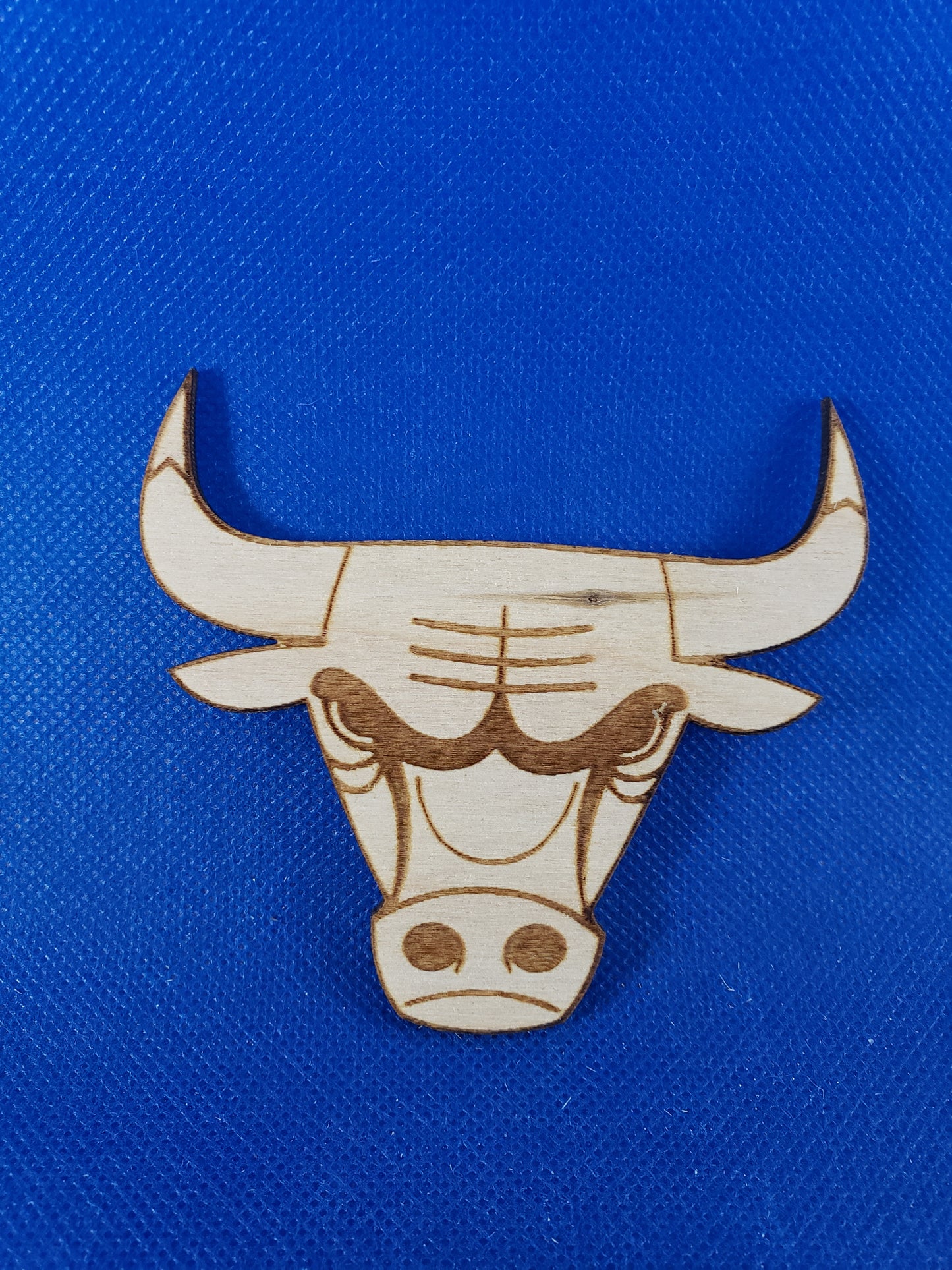 Bulls Logo-Laser cut natural wooden blanks