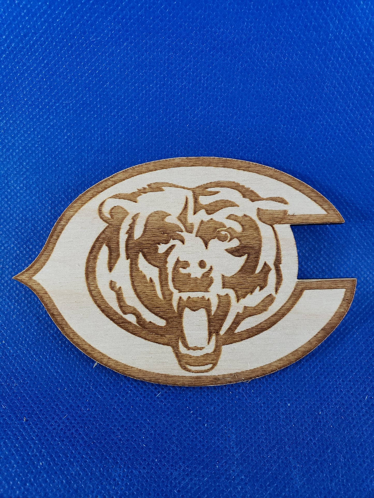 Bears Logo with Bear-Laser cut natural wooden blank