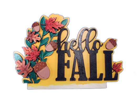 Hello Fall - DIY unfinished Changeable sign insert