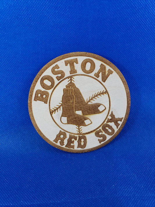 Boston Red Sox-Laser cut natural wooden blanks