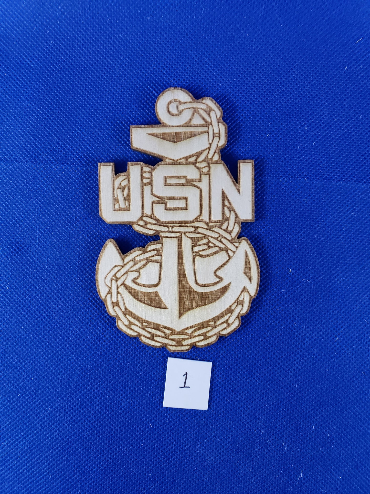 US Navy Chief Anchor - Laser cut natural wooden blanks
