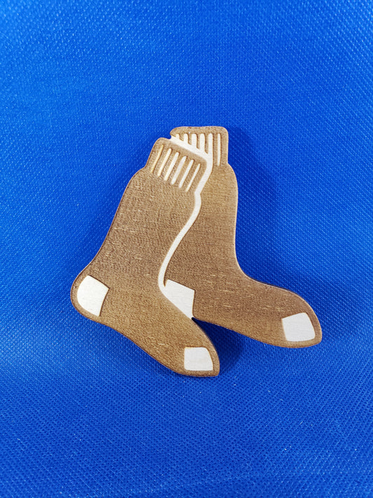 Boston Red Sox-Laser cut natural wooden blanks