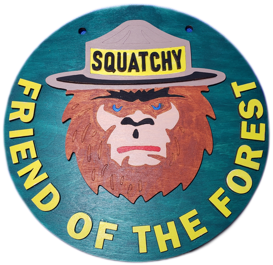 Sasquatch Friend of the Forest - 8" DIY unfinished sign