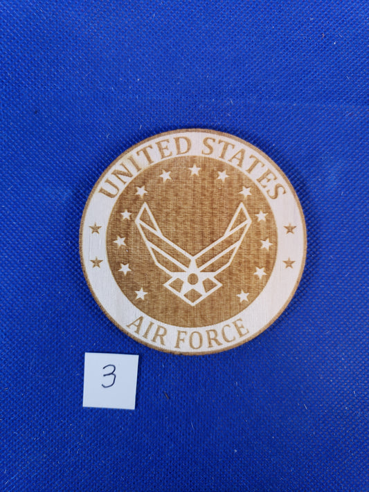 US Air Force - Laser cut natural wooden blanks