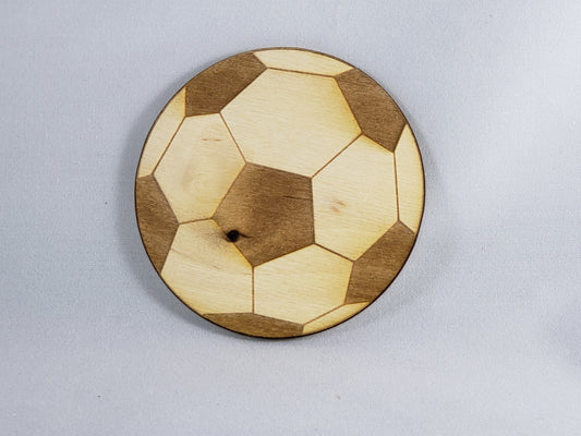 Soccer Ball - Laser cut natural wooden blanks