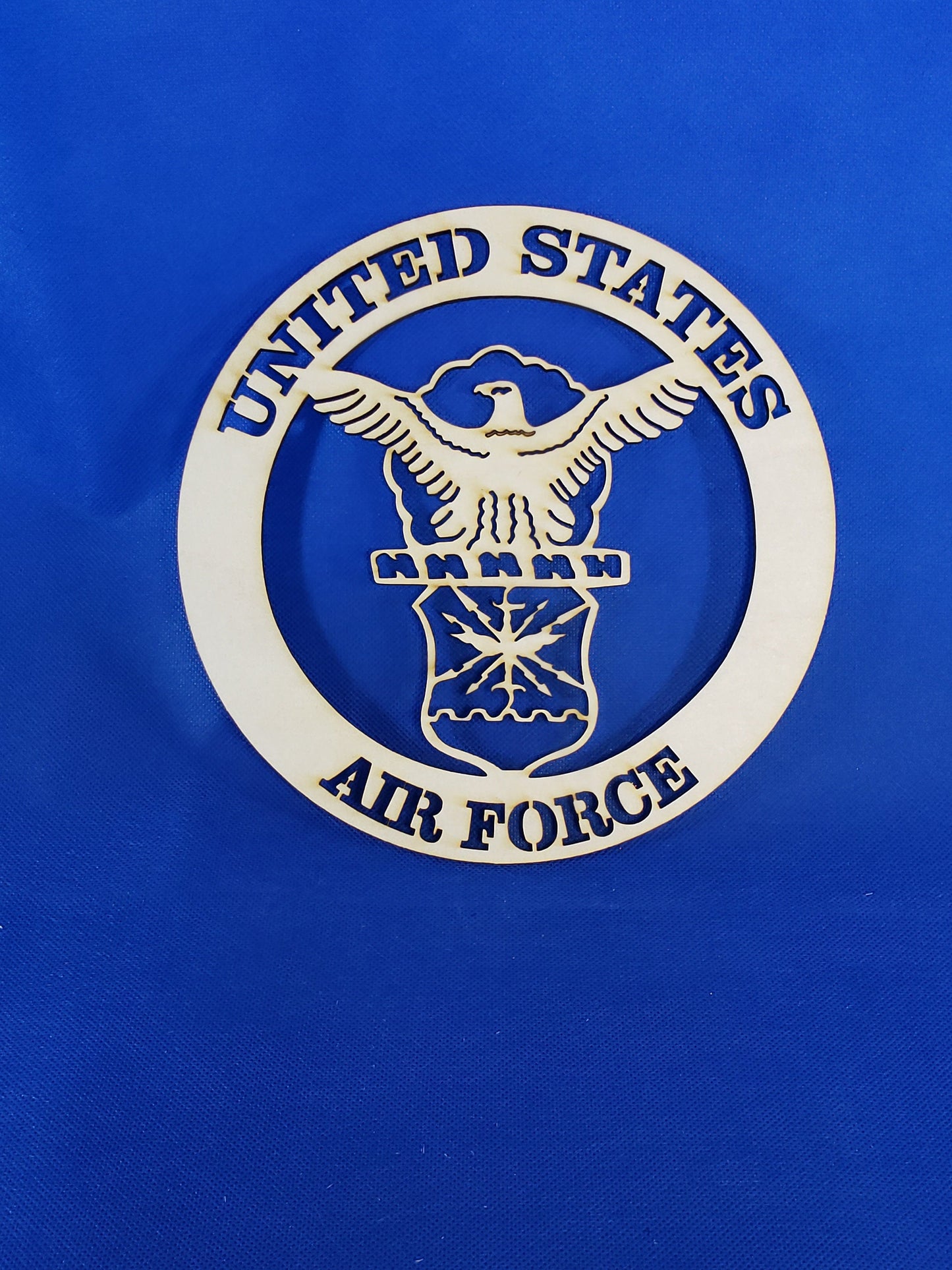 US Air Force Logo Cutout - Laser cut natural wooden blanks