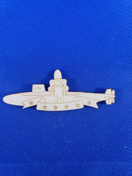 SSBN Deterrent Patrol Insignia - Laser cut natural wooden blanks