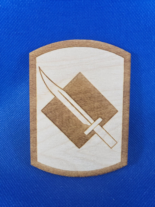 39th Infantry Brigade-Laser cut natural wooden blank