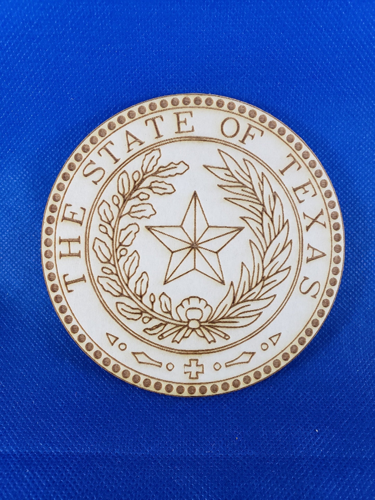 Texas State Seal - Laser cut natural wooden blanks