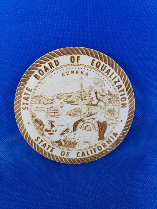 California State Seal-Laser cut natural wooden blanks