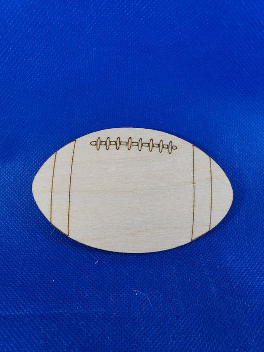 Football - Laser cut natural wooden blanks