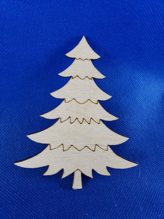 Evergreen Pine Tree - Laser cut natural wooden blanks