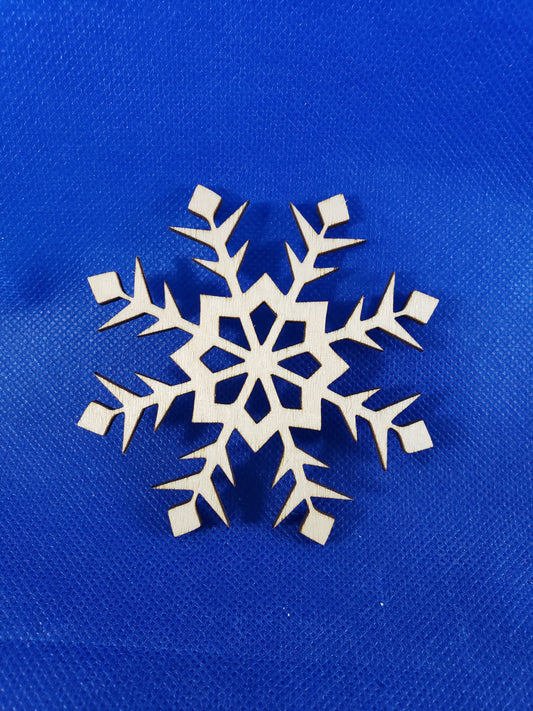 Snowflake - Laser cut natural wooden blanks