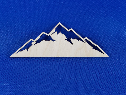 Mountains Blank Cutout - Laser cut natural wooden blanks