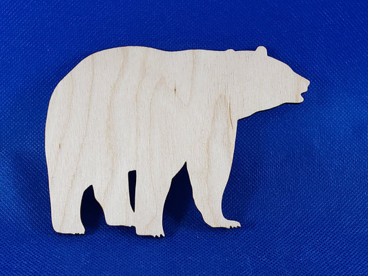 Grizzly Bear - Laser cut natural wooden blanks