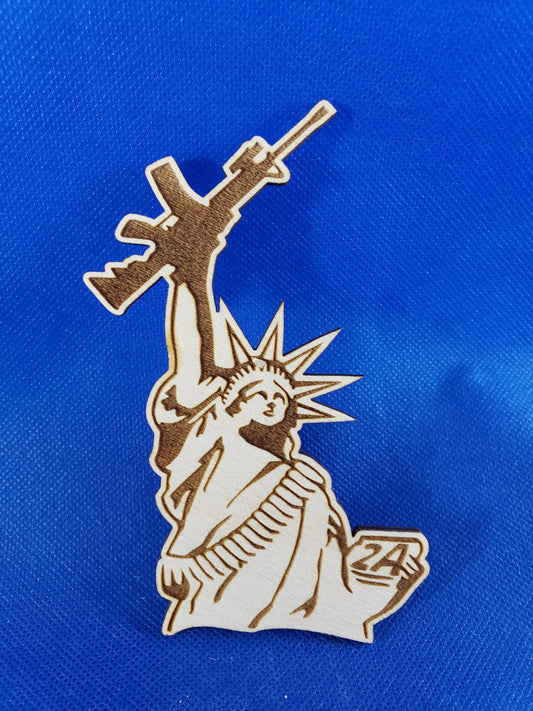 2nd Amendment Statue of Liberty-Laser Cut Wooden Blank