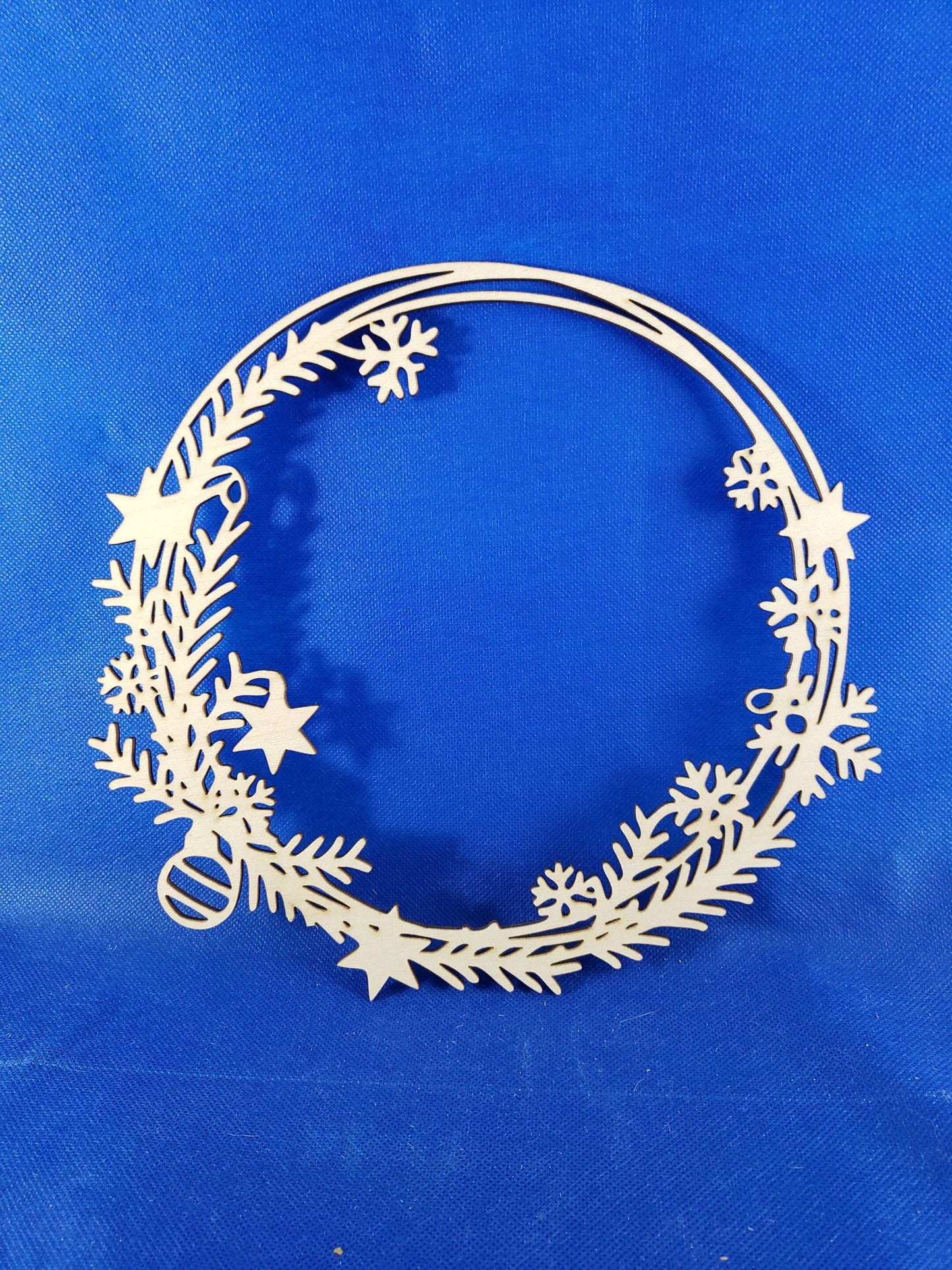 Christmas Wreath - Laser cut natural wooden blanks