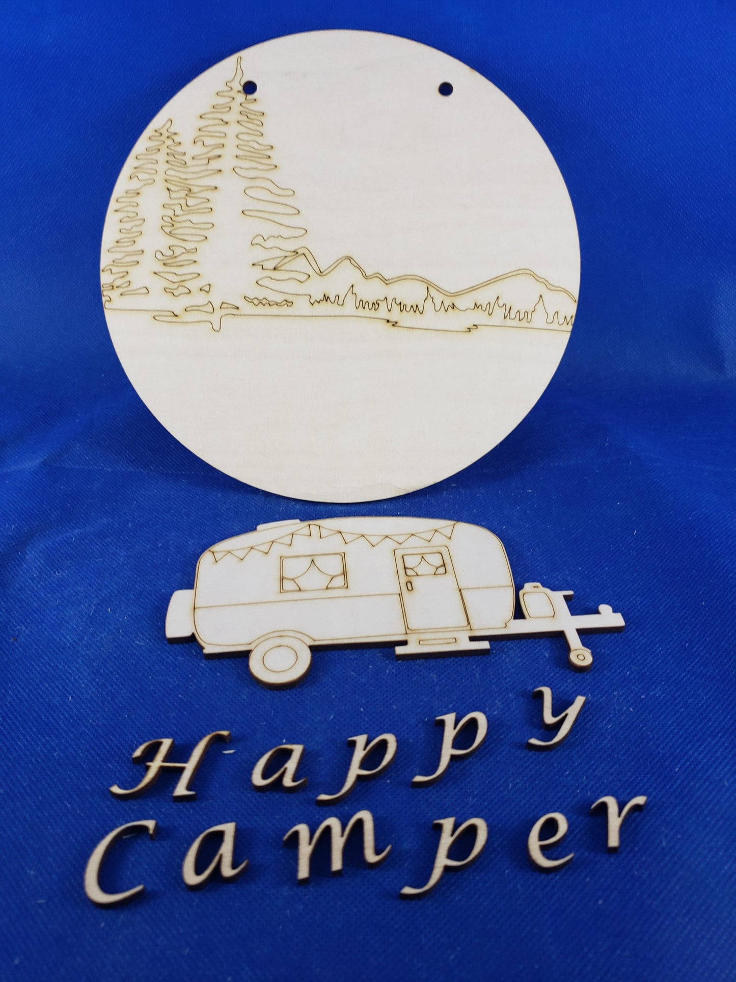 Happy Camper - 8" DIY unfinished sign