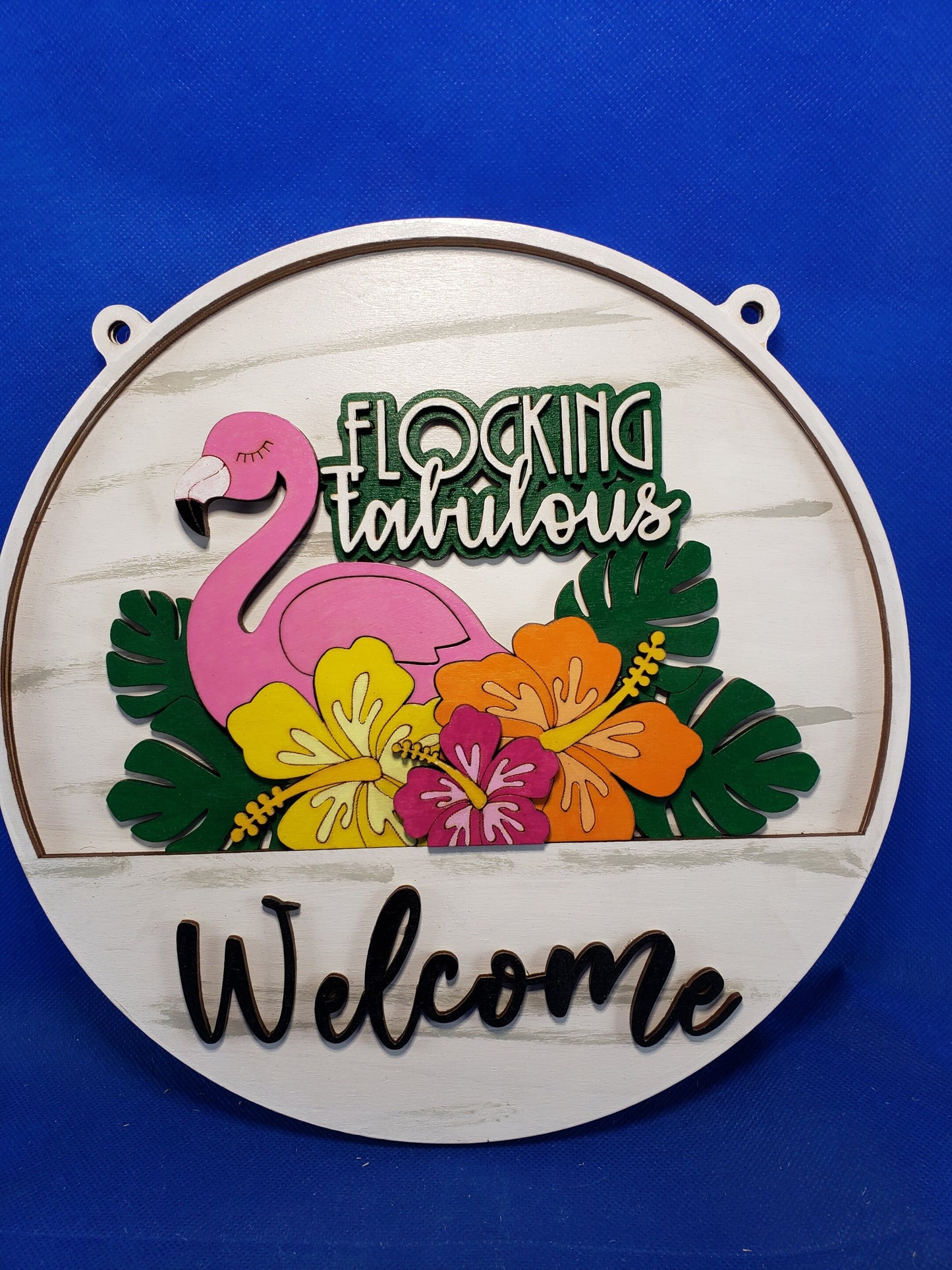 Flamingo Interchangeable Sign Insert - DIY Welcome Sign, Paint Party