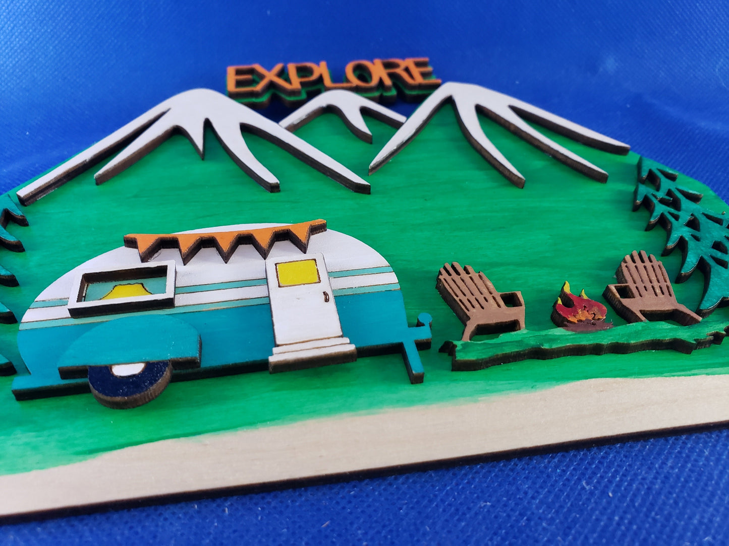 Explore Camping  - DIY unfinished Changeable sign insert